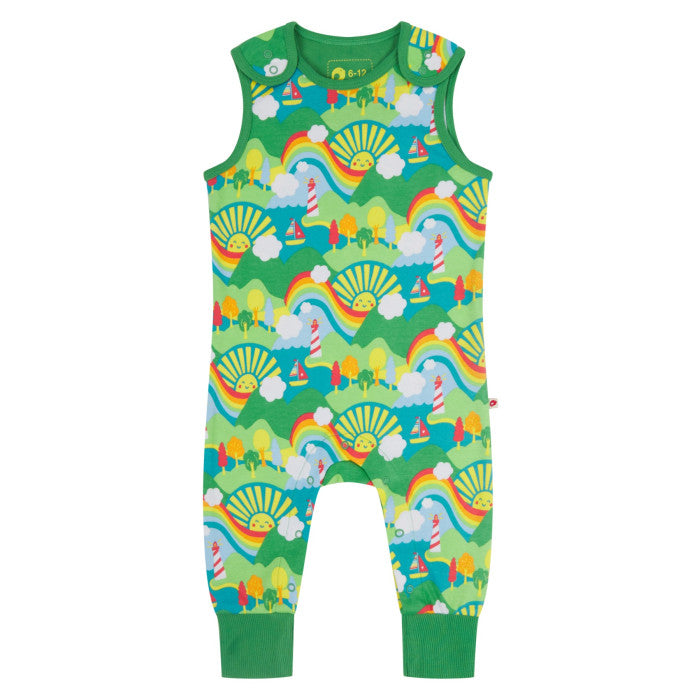 Piccalilly Organic Cotton Rainbow Dungarees