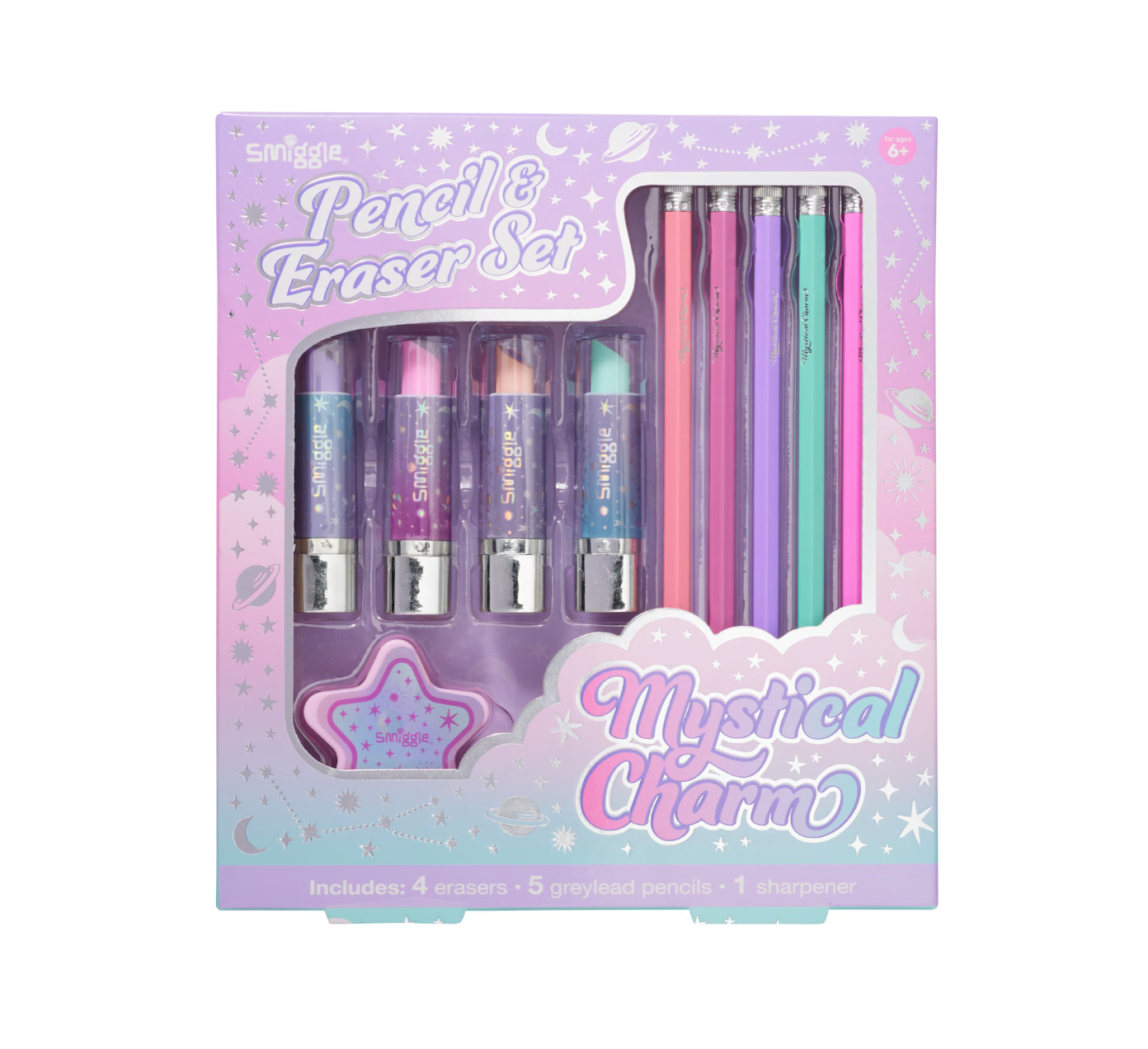 Pastel Lipstick Erasers and Pencils Gift Pack