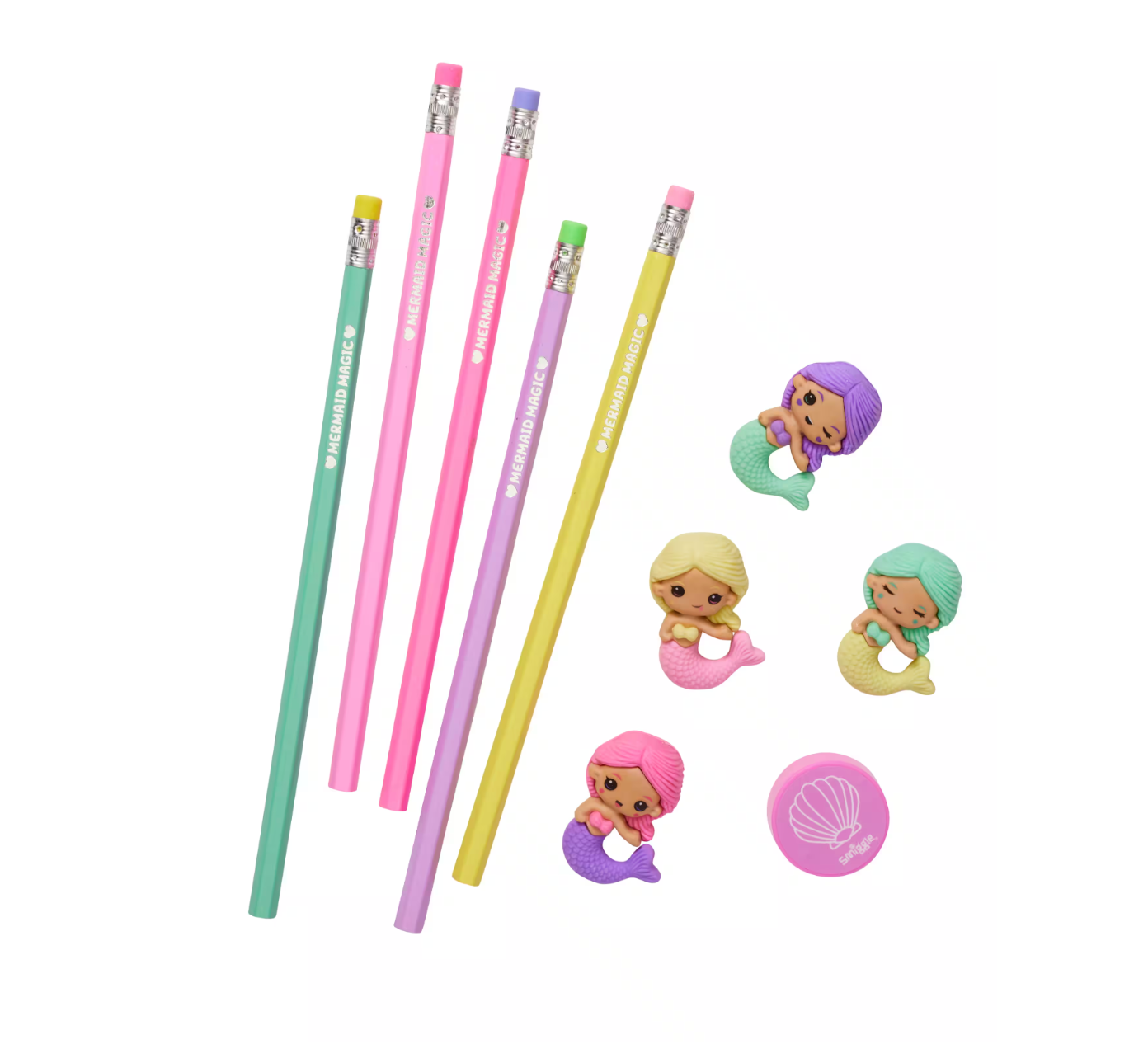 Smiggle Mermaid Eraser and Pencil Gift Pack