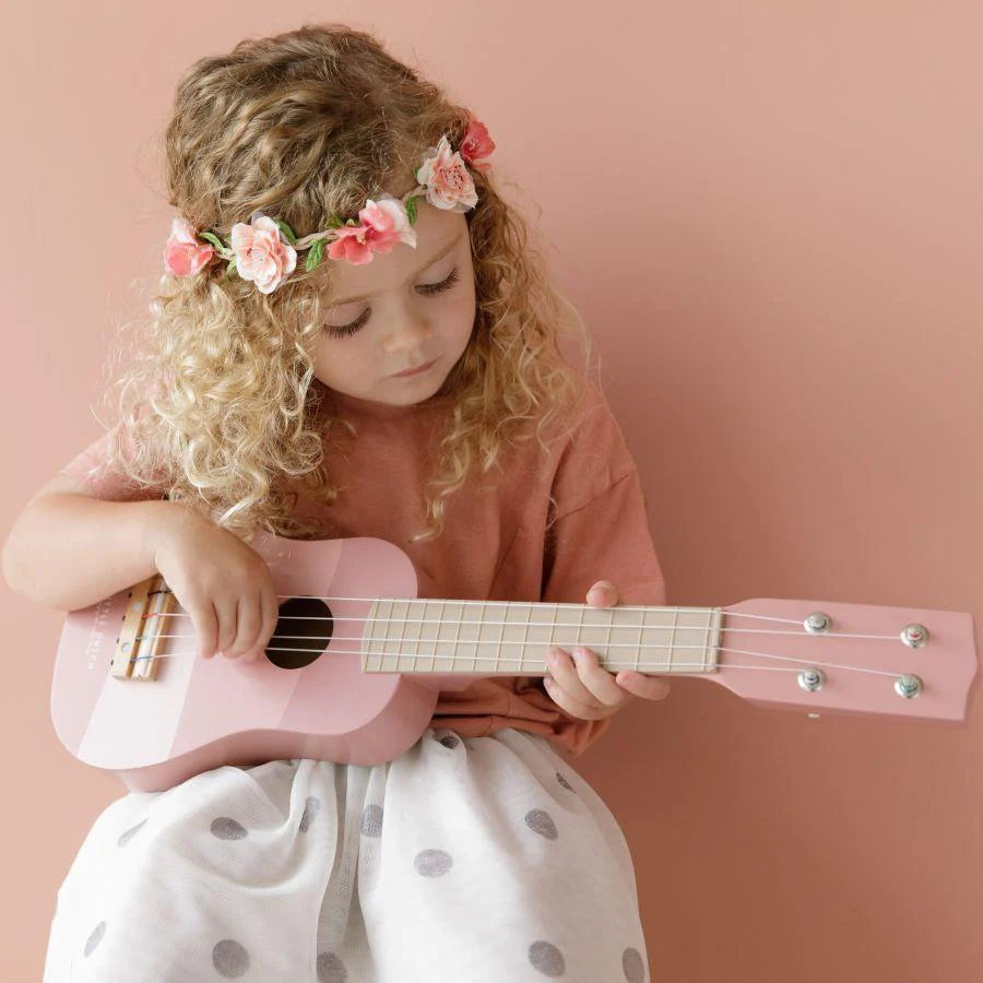 Little Dutch - Wooden Guitar Pink