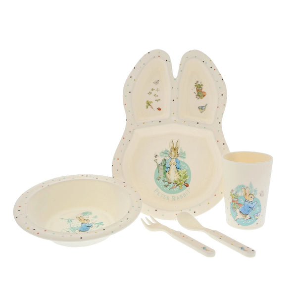 Children’s Peter Rabbit Bamboo 5 Piece Dinner Set