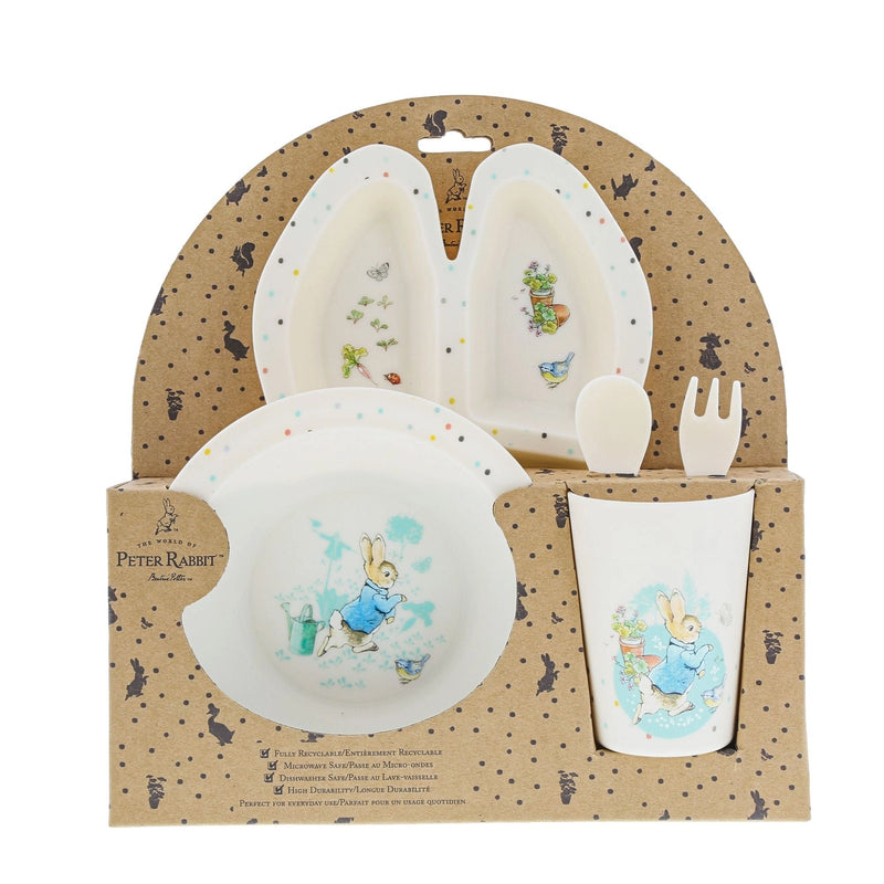 Children’s Peter Rabbit Bamboo 5 Piece Dinner Set
