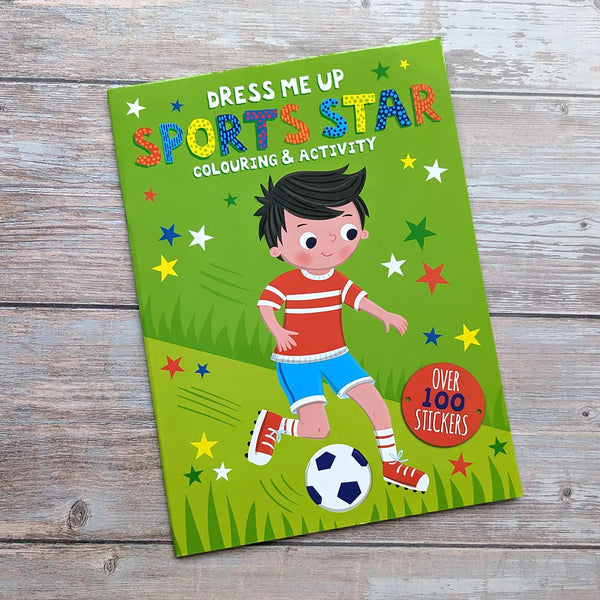 Dress Me Up Sports Stars Themed Colouring & Sticker Book