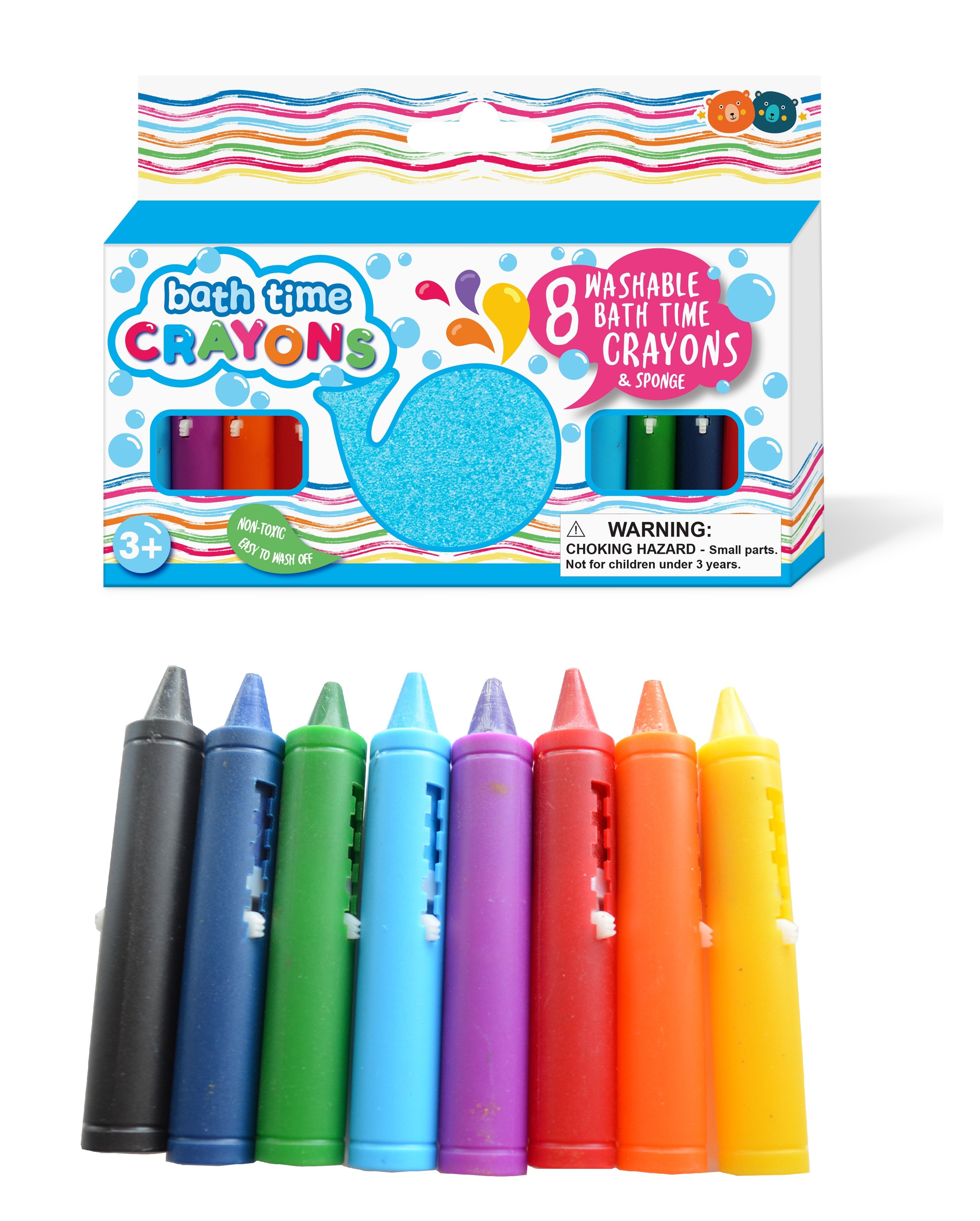 Bath Time Washable Crayons and Sponge