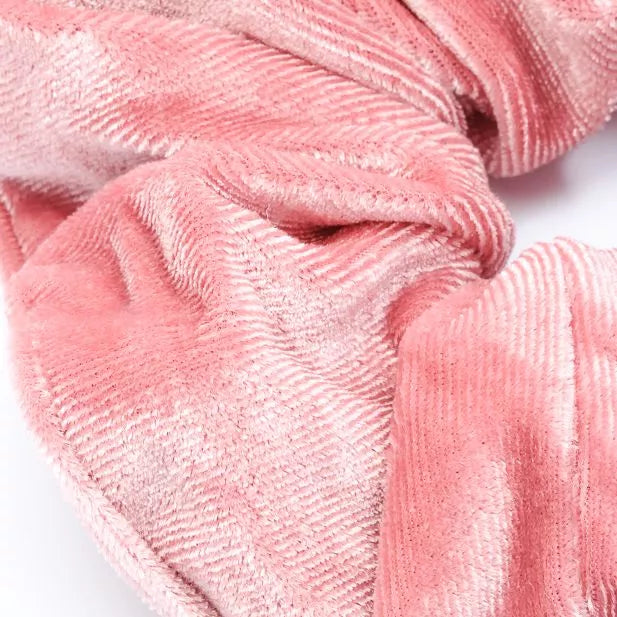 Extra Large Pink Velvet Scrunchies