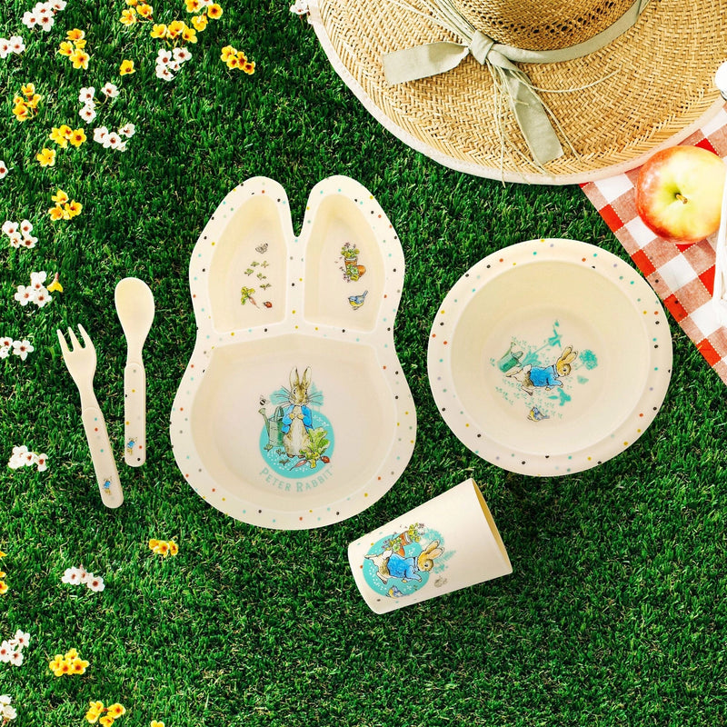 Children’s Peter Rabbit Bamboo 5 Piece Dinner Set