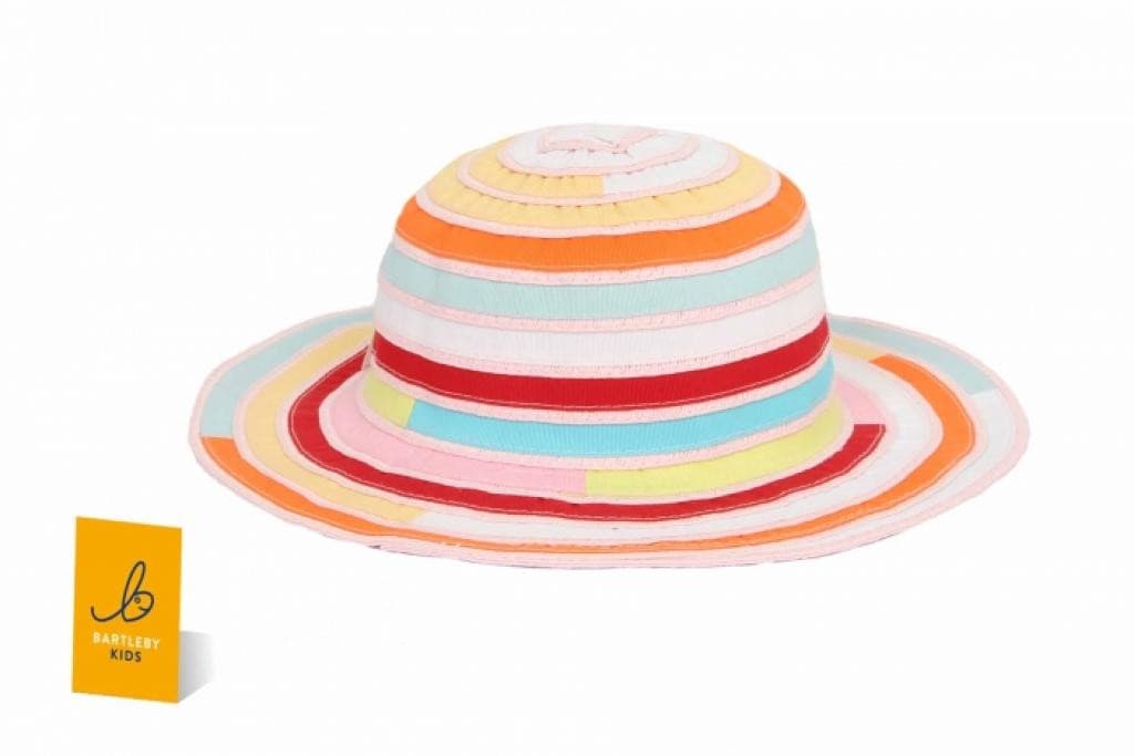 Adjustable Size Rainbow Ribbon Summer Hat.