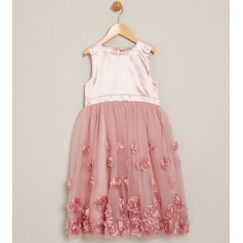 Rose Pink Party Dress with Velvet Bolero