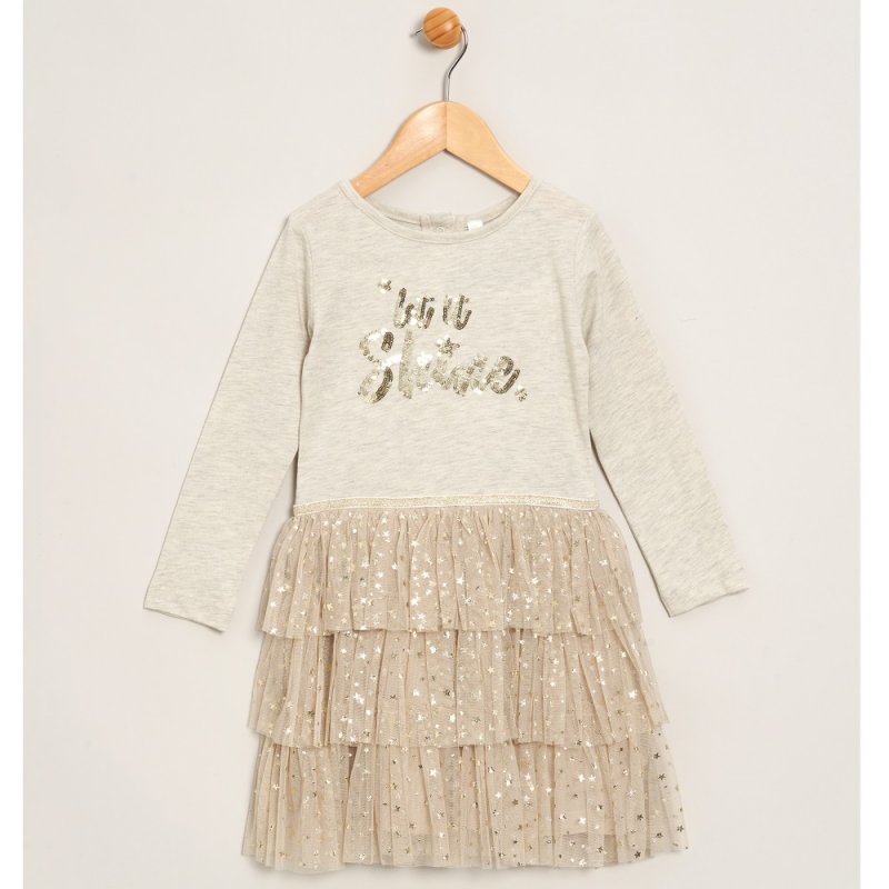 Gold Sparkly 'Let it Shine' Party Dress