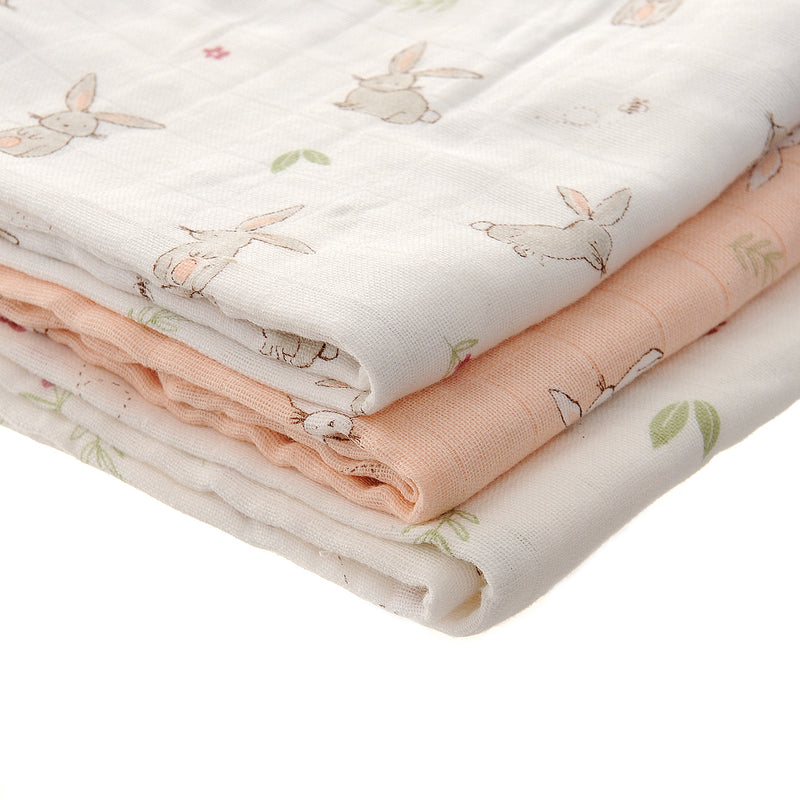 Ziggle Bunnies 3pk Muslin Set