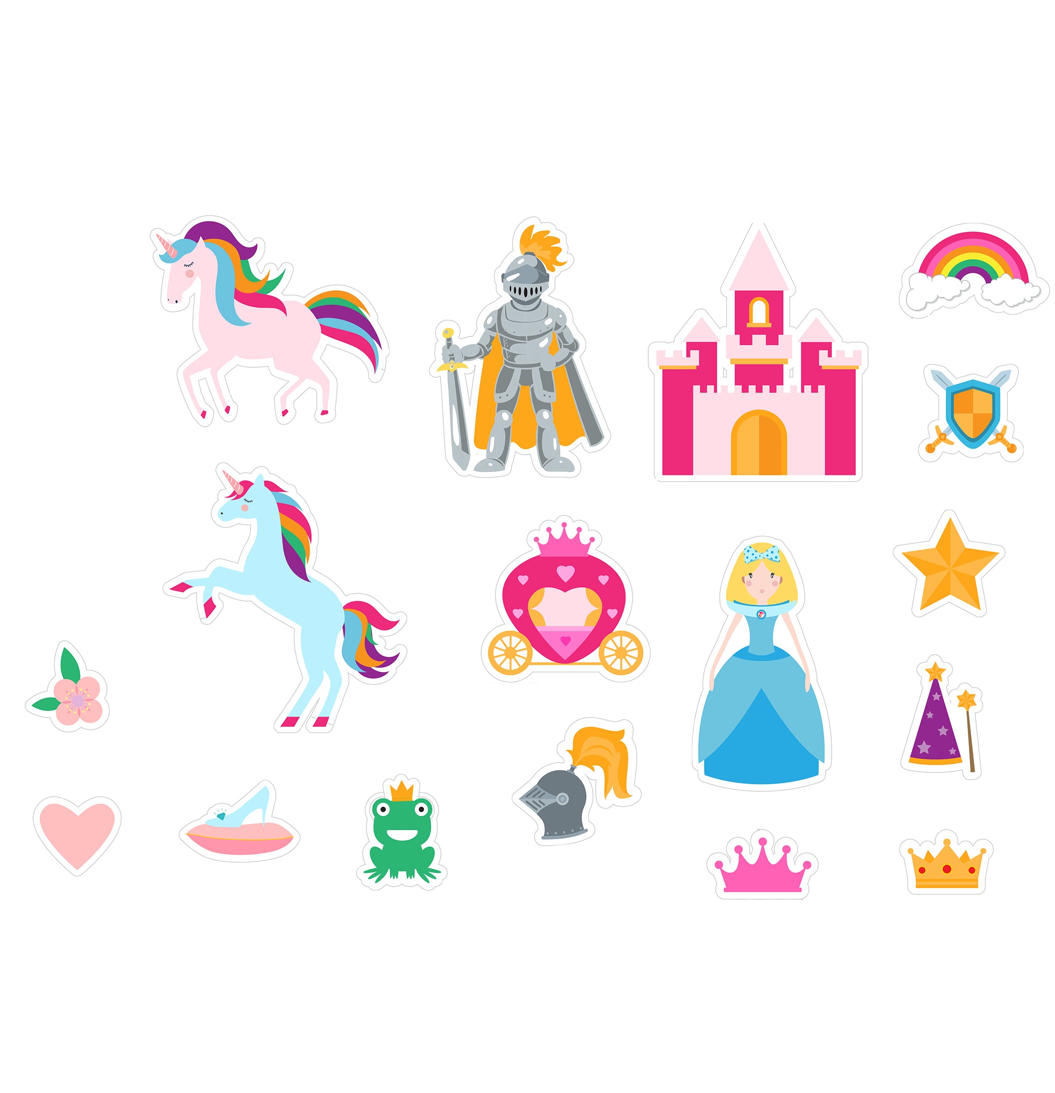 Princess and Unicorns Foam Stickers Bath Toy