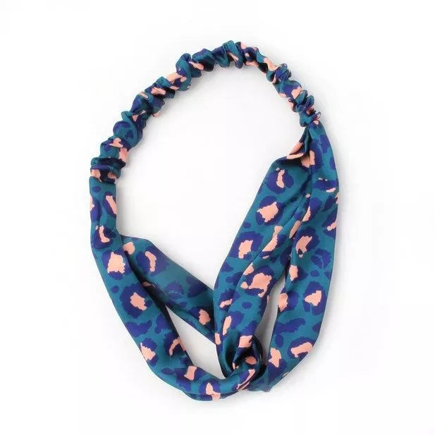 blue Leopard Print Bandeau girls kids