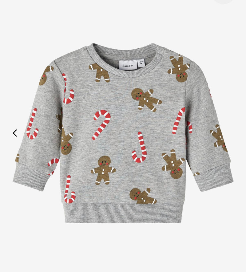 Gingerbread and Candy Canes Christmas Sweater