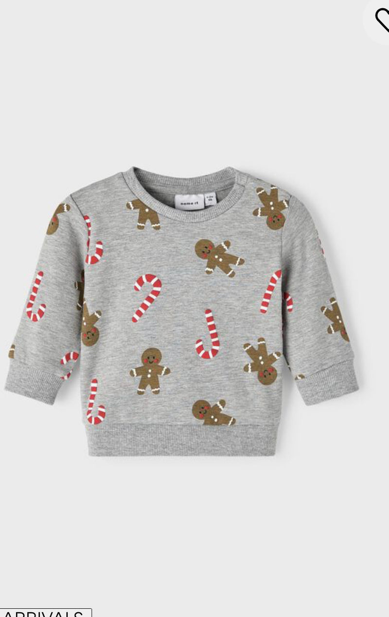 Gingerbread and Candy Canes Christmas Sweater