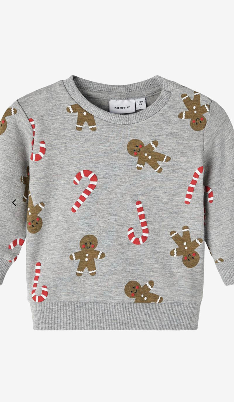 Gingerbread and Candy Canes Christmas Sweater