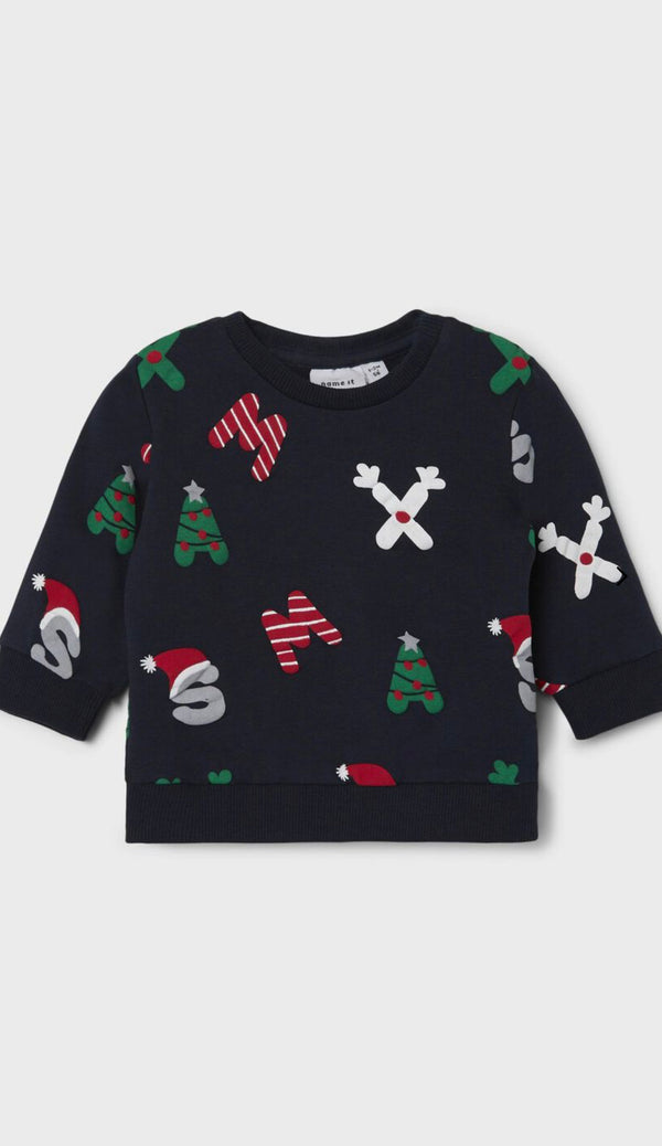 Navy Christmas Sweater