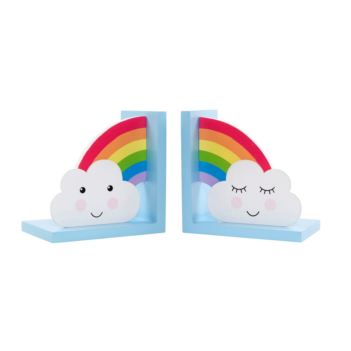 Rainbow Clouds Bookends