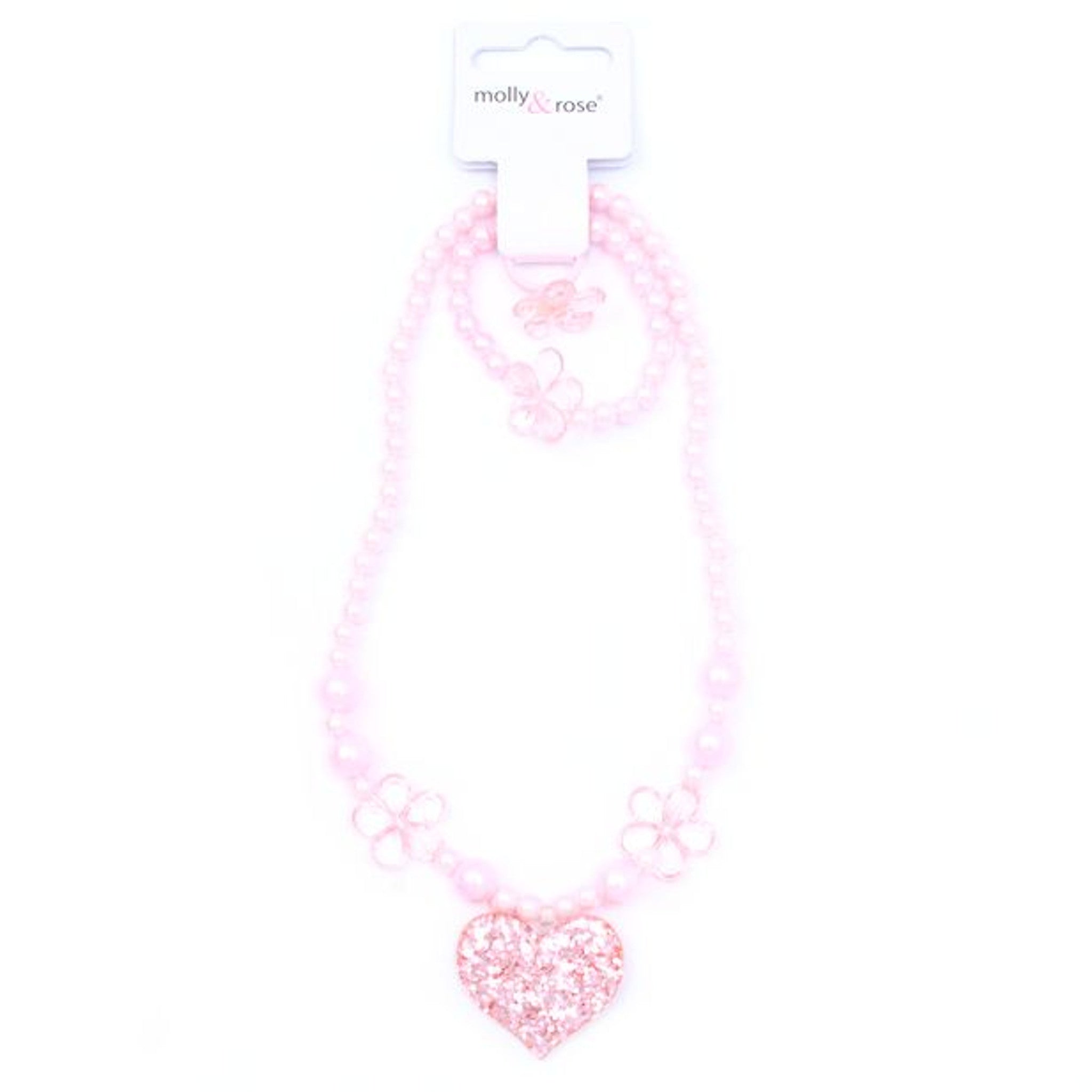 Heart Ring, Bracelet And Necklace Set