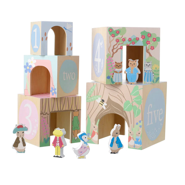 Peter Rabbit Wooden Stacking Cubes