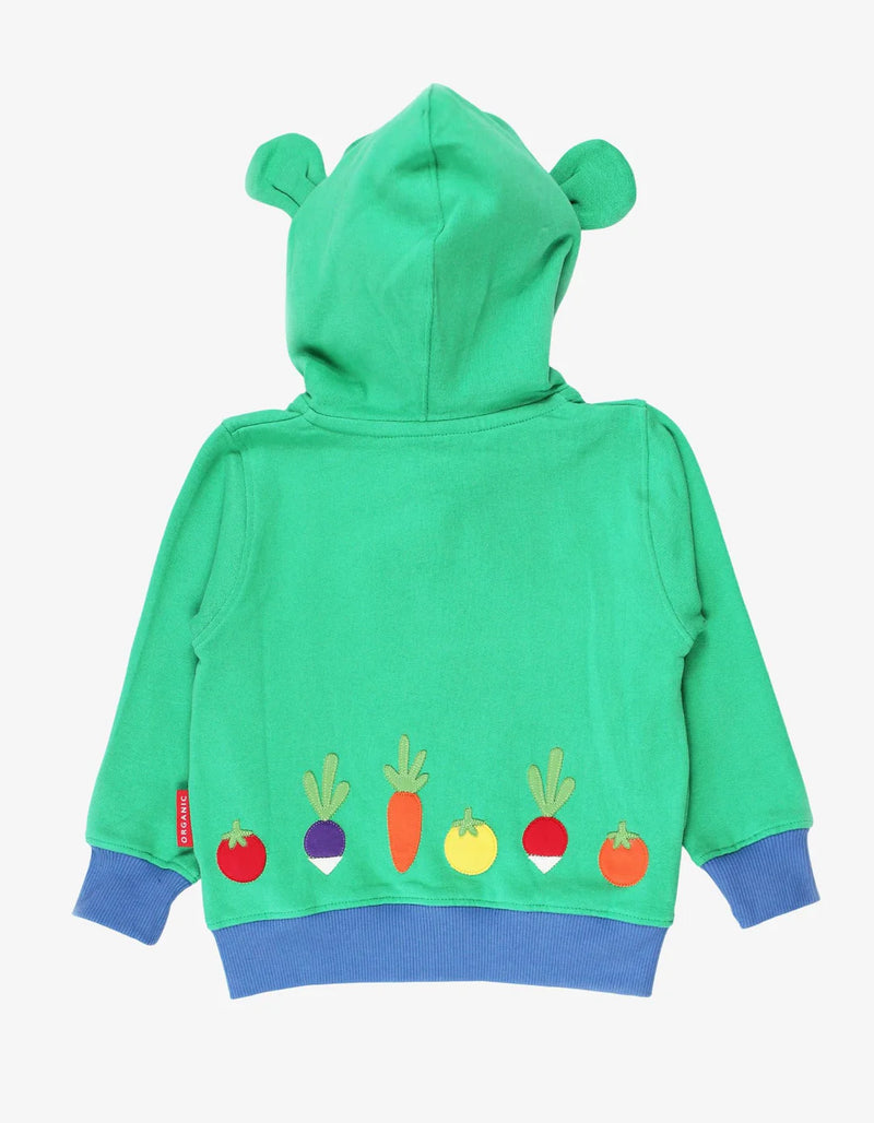 Toby Tiger Organic Frog Applique Hoodie