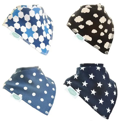 Ziggle 4pk Blues Bib Set