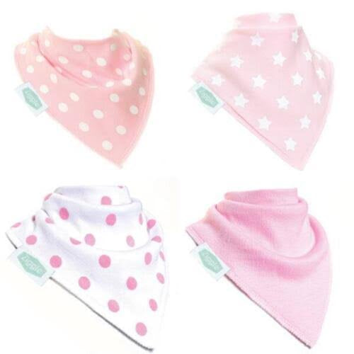 Ziggle 4pk of Baby Pink Bibs