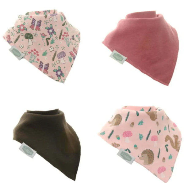 Ziggle 4pk of Enchanted Forest Bibs