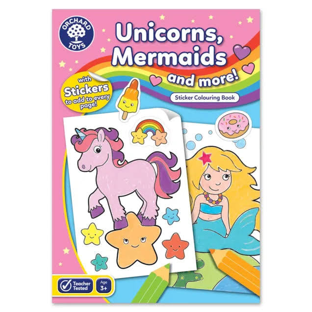 Unicorn and Mermaids Colouring & Sticker Book