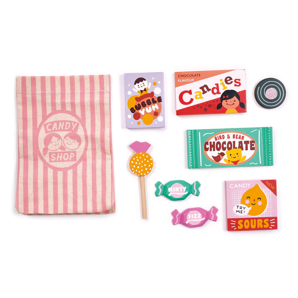 Wooden Candy Sweets Set