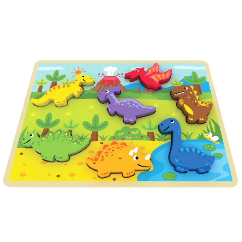 Wooden Chunky Puzzle - Dinosaurs