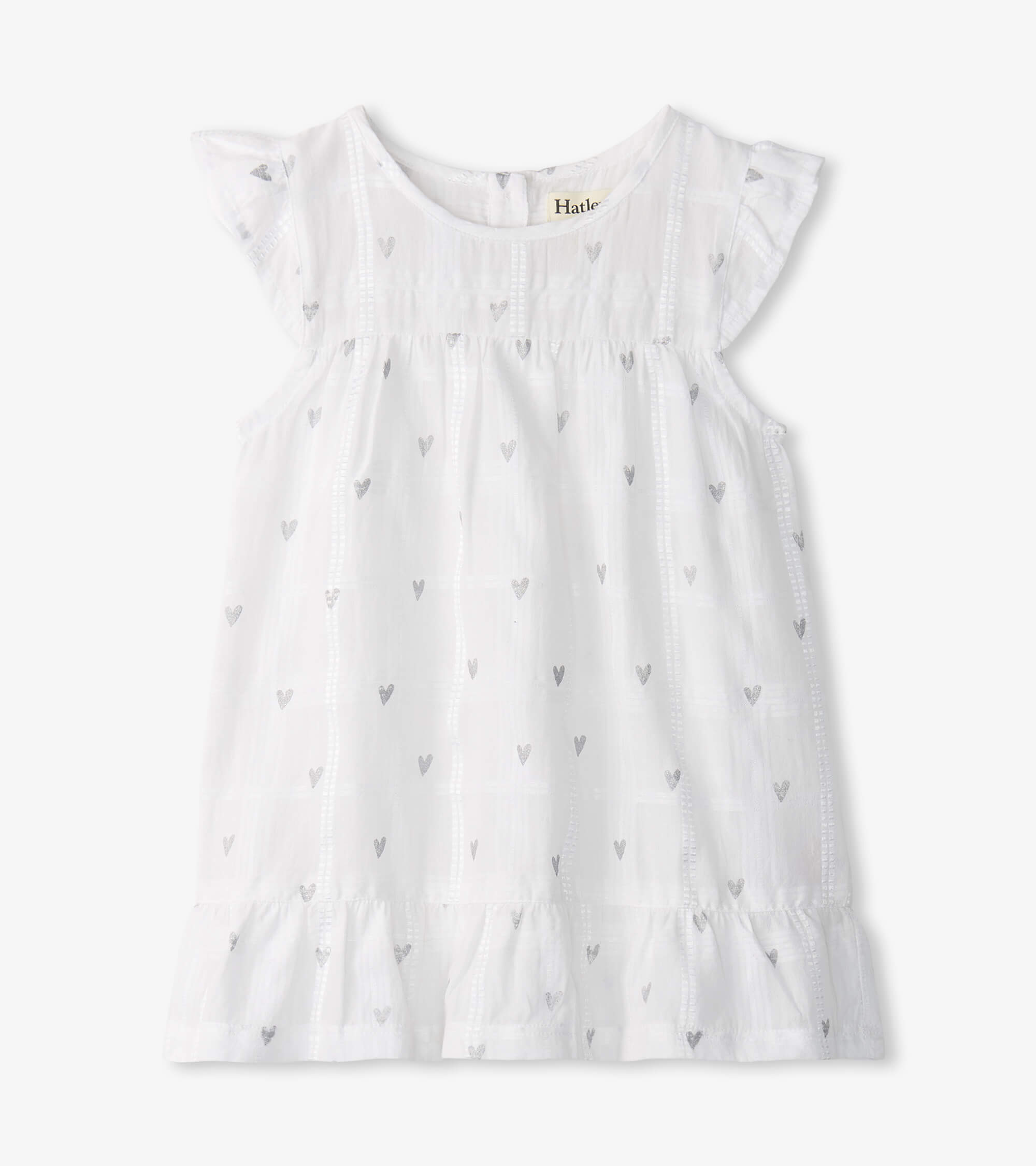 Hatley Silver Hearts Flounce Dress