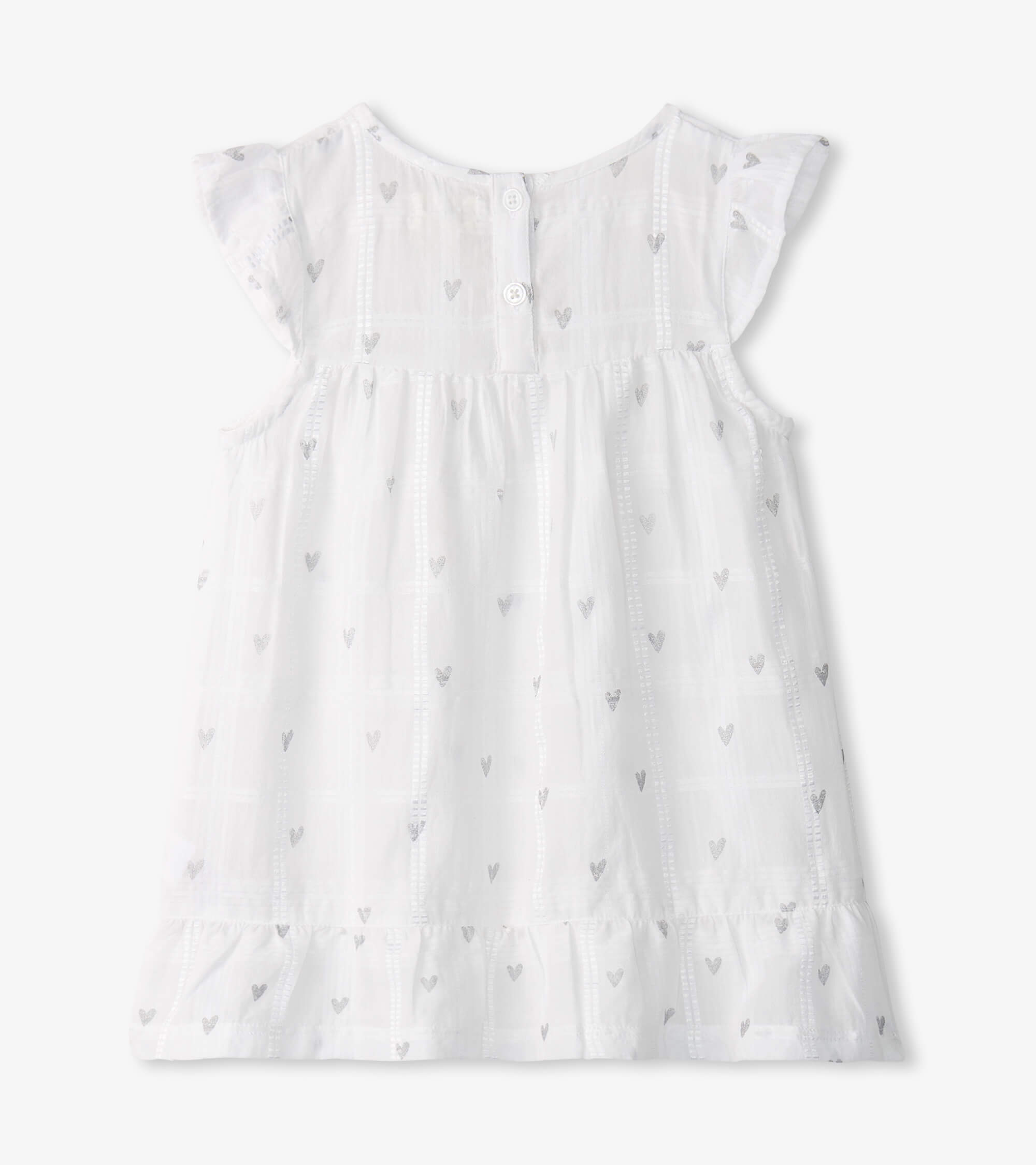 Hatley Silver Hearts Flounce Dress