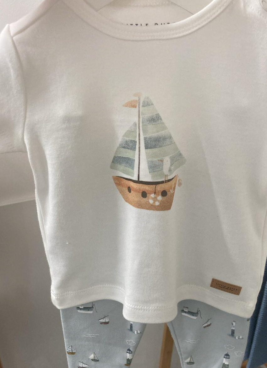 Little Dutch Blue Sailboat Outfit Set