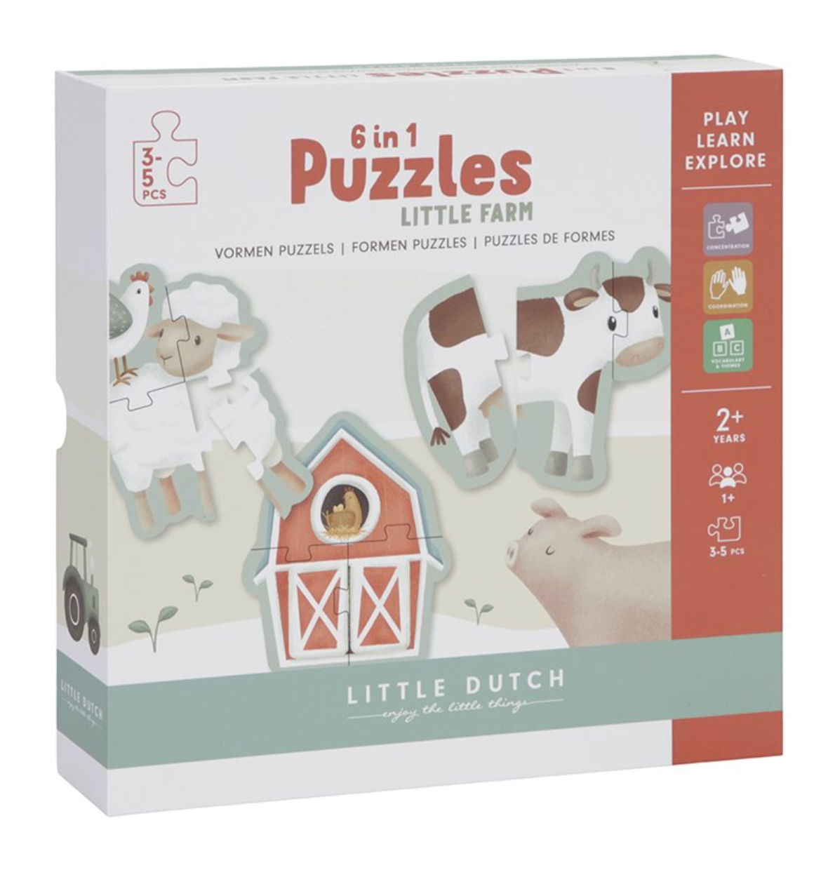 Little Dutch - Little Farm 6 in 1 Puzzles