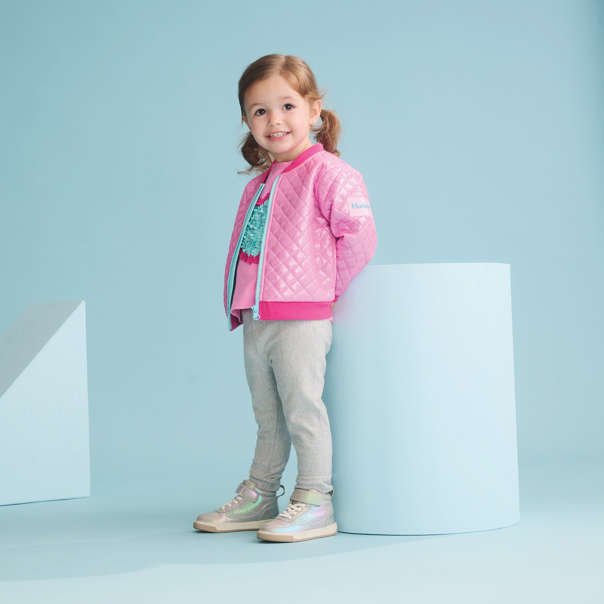 Hatley Rose Violet Metallic Bomber Jacket