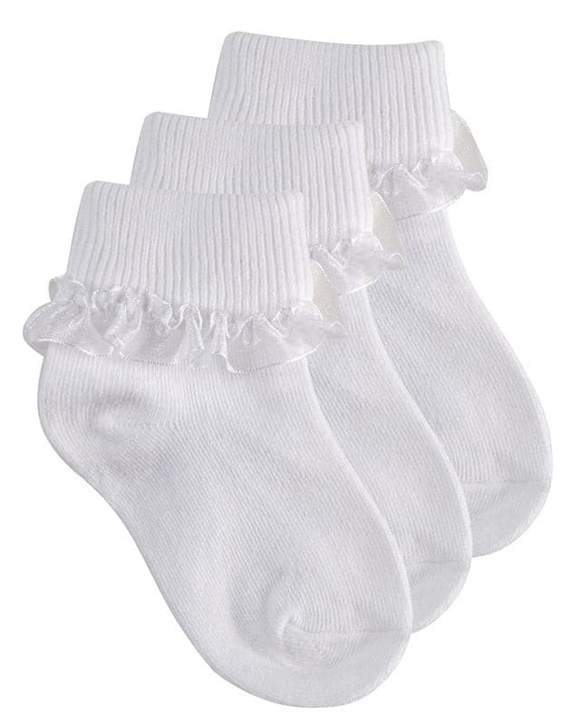 white lace baby socks frill girl