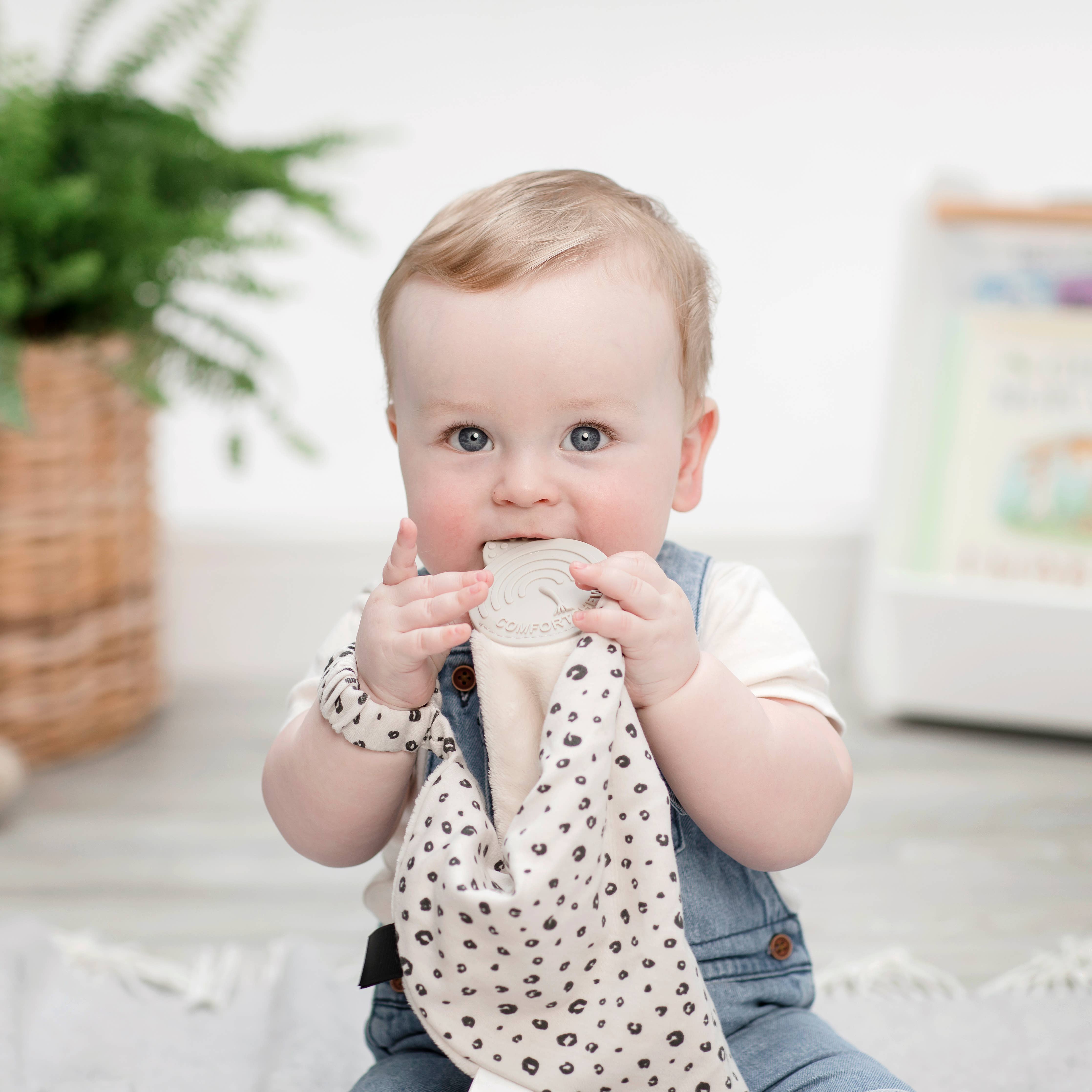 Baby Comforter with Teether - Leopard Spot