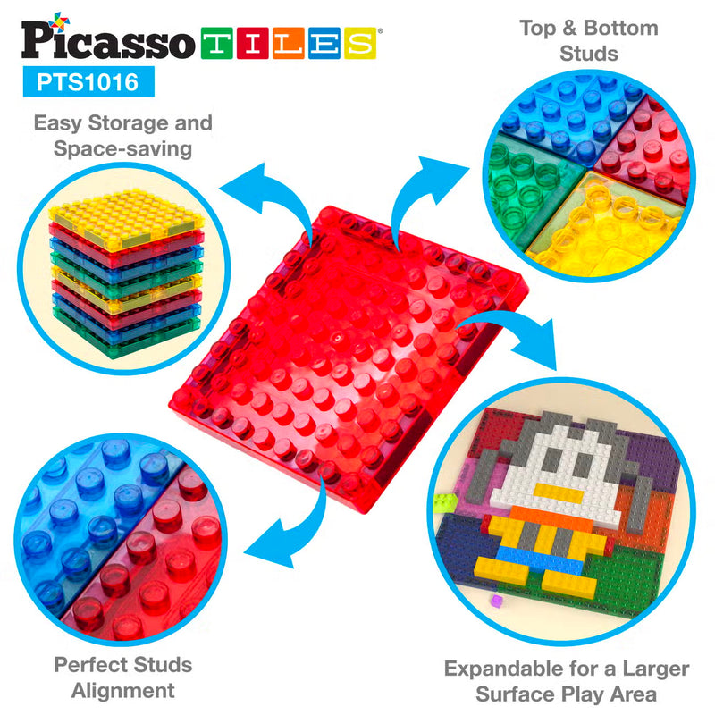 PicassoTiles 1016 Piece Magnetic Brick-Tiles & Bricks