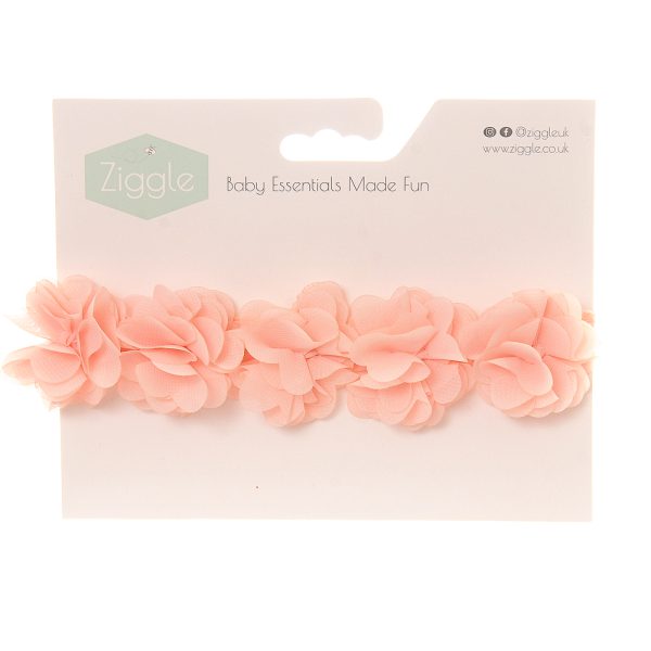 Ziggle Baby Pink Flower and Lace Headband