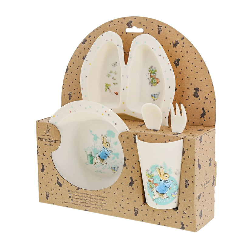 Children’s Peter Rabbit Bamboo 5 Piece Dinner Set