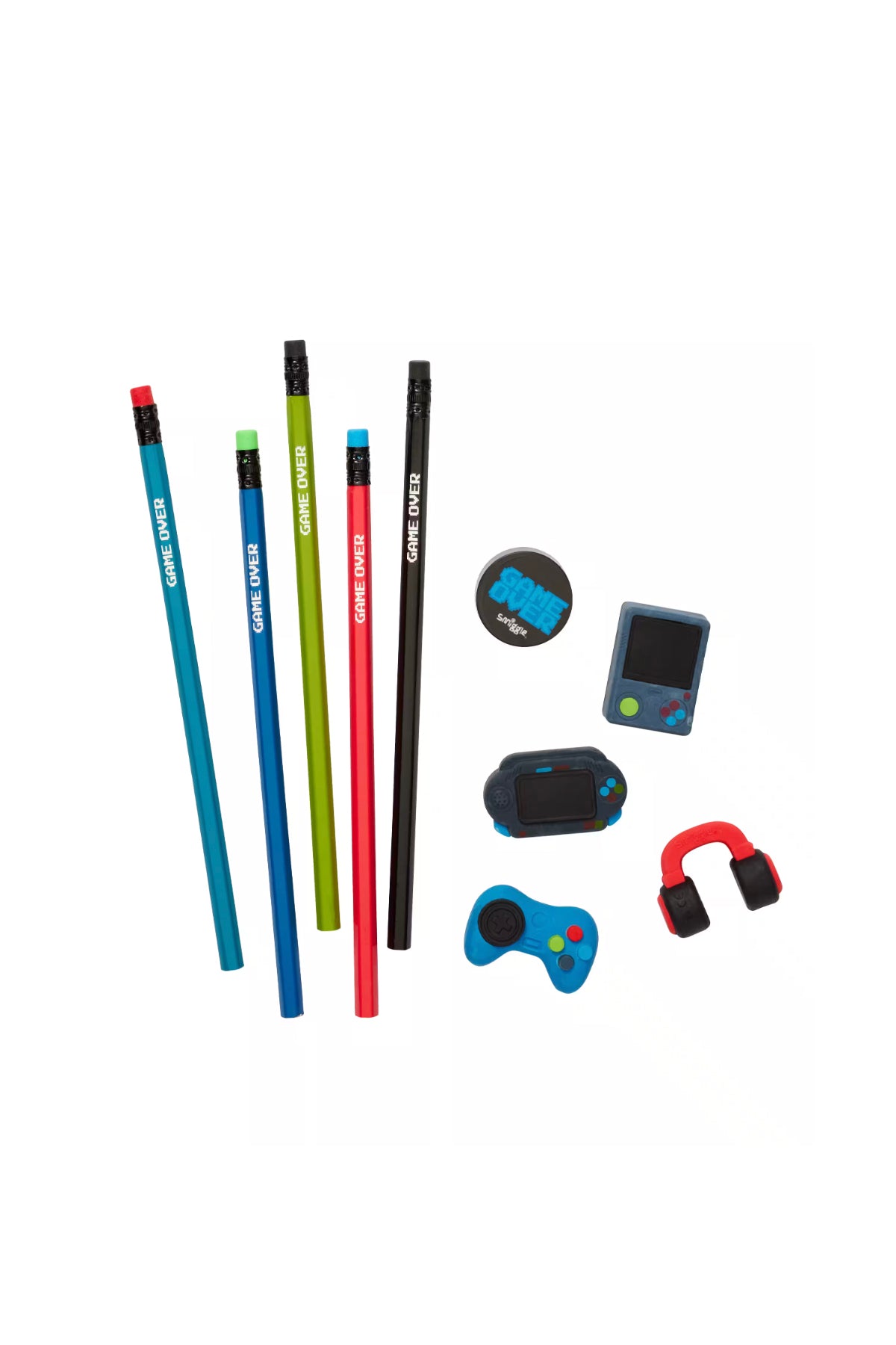  Smiggle Game Over Eraser and Pencil Gift Pack