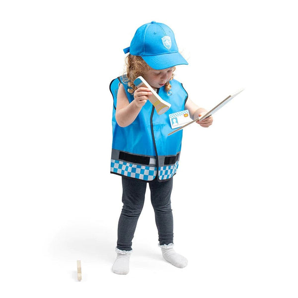 Dress Up Costume  - Police with Wooden Accessories.
