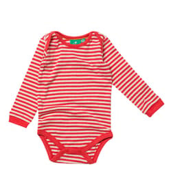 Little Green Radicals Pointelle Cotton Red Long Sleeve Body
