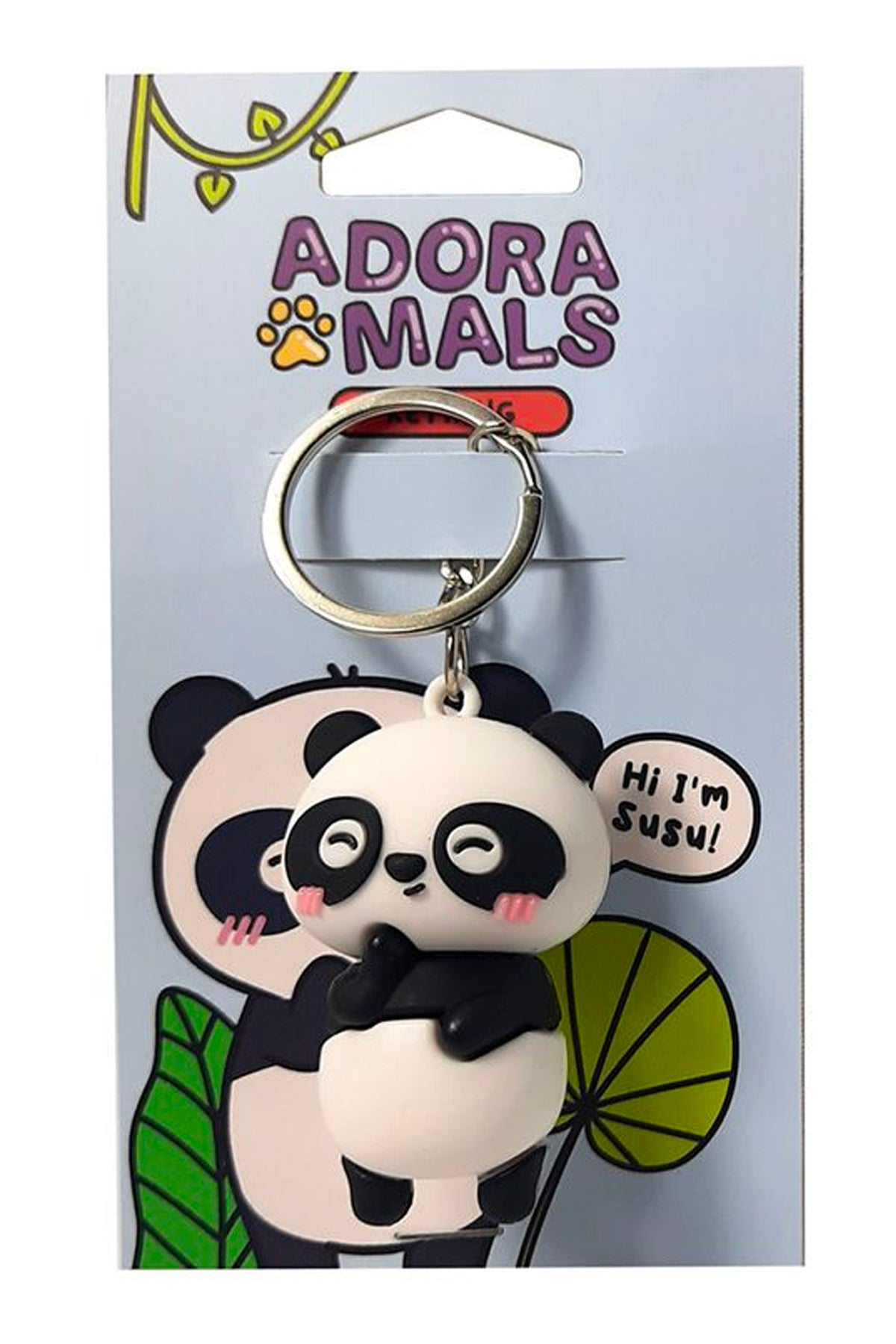 Panda 3D Keyring kawaii