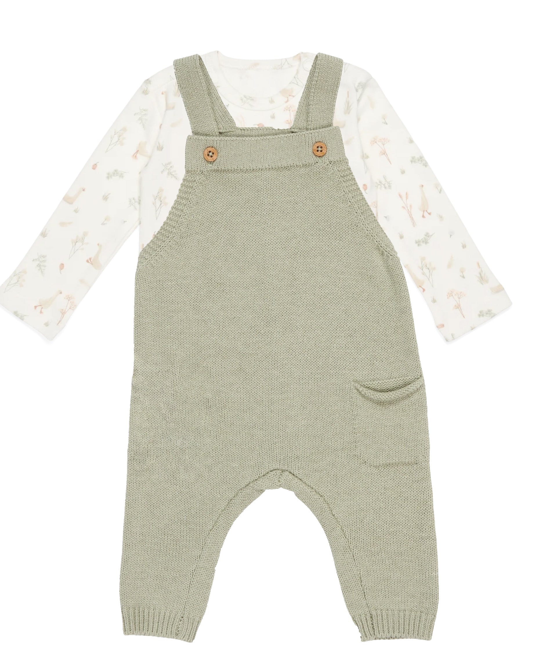 Little Dutch Knitted Dungarees Outfit