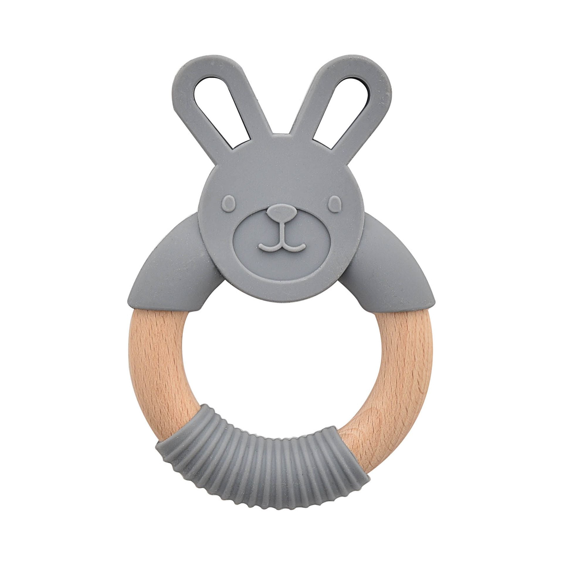 Wood and Silicone Bunny Teether