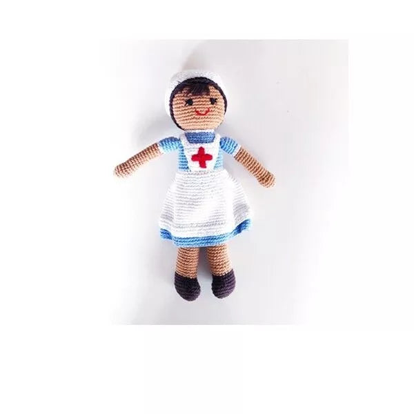 Pebble Fair Trade Hand Knitted Nurse Doll