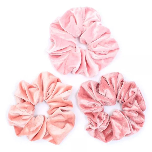 Extra Large Pink Velvet Scrunchies