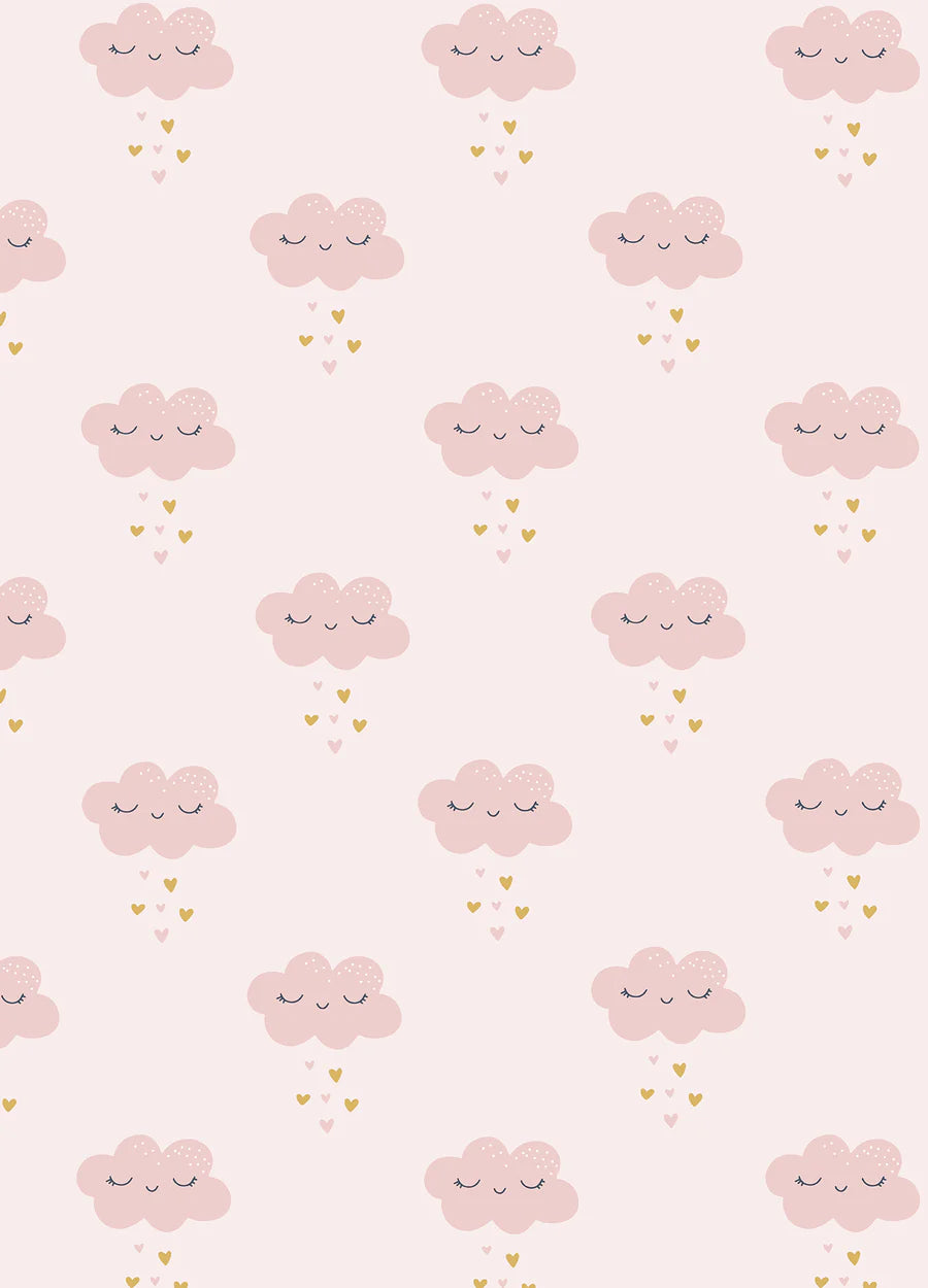 pink clouds baby girl Gift Wrapping paper