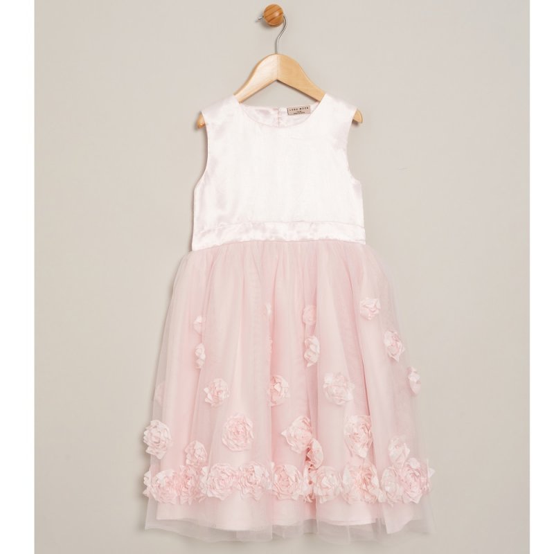 Baby Pink Party Dress with Velvet Bolero
